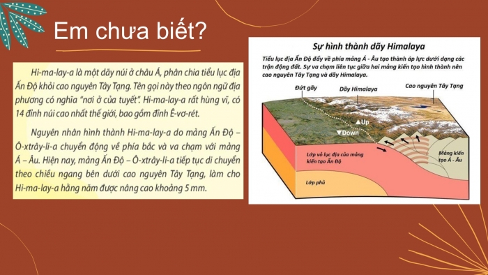 Giáo án PPT Địa lí 6 chân trời Bài 10: Quá trình nội sinh và ngoại sinh. Các dạng địa hình chính. Khoáng sản