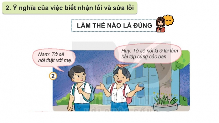 Giáo án PPT Đạo đức 2 kết nối Bài 6: Nhận lỗi và sửa lỗi