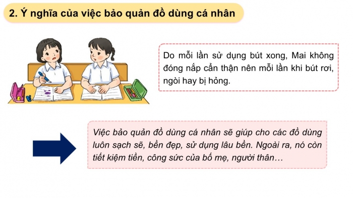 Giáo án PPT Đạo đức 2 kết nối Bài 7: Bảo quản đồ dùng cá nhân