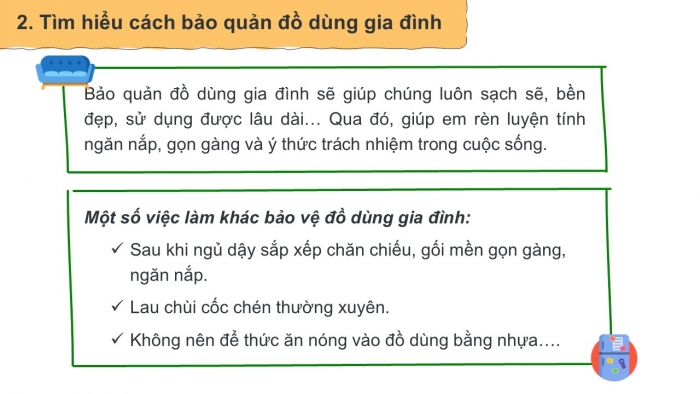 Giáo án PPT Đạo đức 2 kết nối Bài 8: Bảo quản đồ dùng gia đình