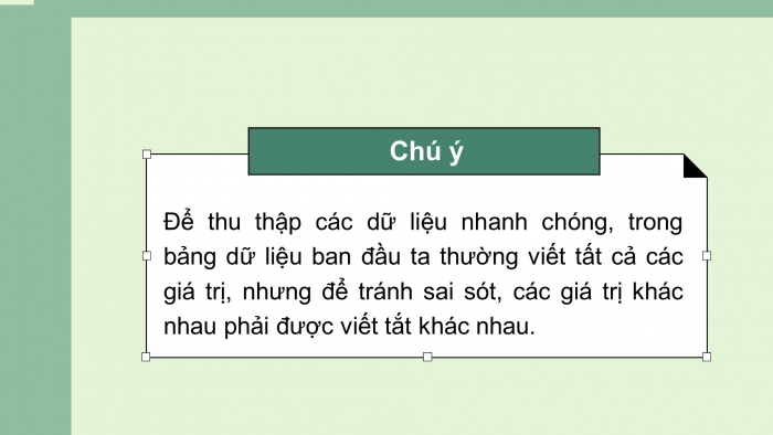 Giáo án PPT Toán 6 chân trời Bài 2: Biểu diễn dữ liệu trên bảng