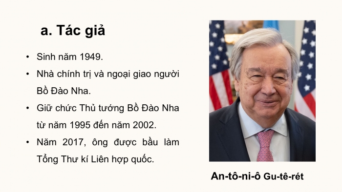 Giáo án điện tử Ngữ văn 9 kết nối Bài 8: Biến đổi khí hậu - mối đe dọa sự tồn vong của hành tinh chúng ta (trích Phát biểu của Tổng Thư kí Liên hợp quốc về biến đổi khí hậu, An-tô-ni-ô Gu-tê-rét)