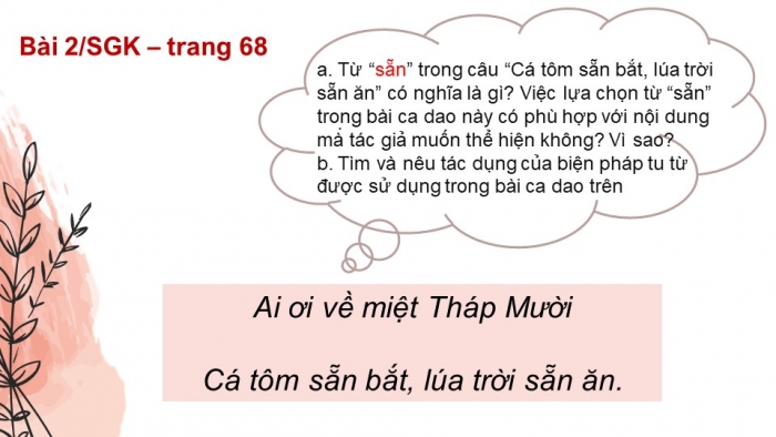 Giáo án PPT Ngữ văn 6 chân trời Bài 3: Thực hành tiếng Việt