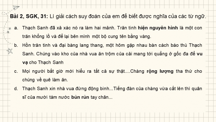 Giáo án PPT Ngữ văn 6 kết nối Bài 7: Nghĩa của từ ngữ