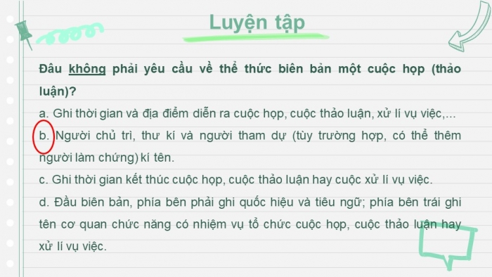 Giáo án PPT Ngữ văn 6 kết nối Bài 9: Viết biên bản một cuộc họp, cuộc thảo luận, Tóm tắt bằng sơ đồ nội dung của một văn bản đơn giản