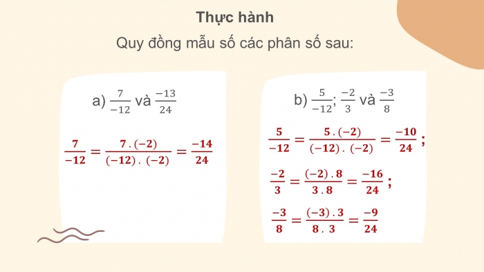 Giáo án PPT Toán 6 chân trời Bài 2: Tính chất cơ bản của phân số