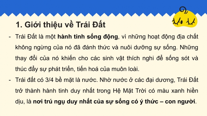 Giáo án PPT Ngữ văn 6 chân trời Bài 10: Trái Đất – Mẹ của muôn loài