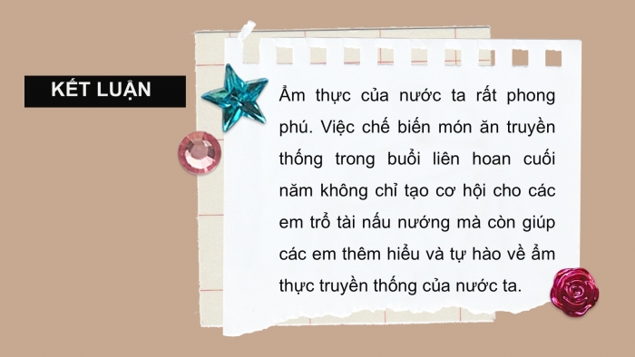 Giáo án PPT HĐTN 6 kết nối Tuần 35: Trổ tài chế biến món ăn truyền thống