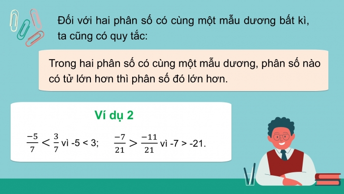 Giáo án PPT Toán 6 kết nối Bài 24: So sánh phân số. Hỗn số dương