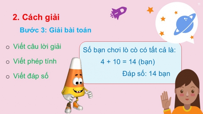 Giáo án PPT Toán 2 chân trời bài Em giải bài toán