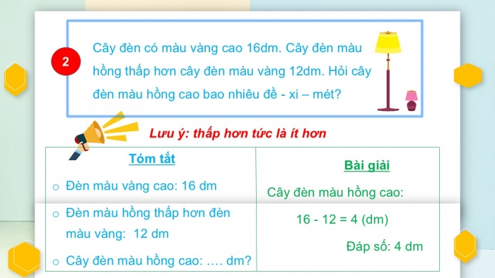 Giáo án PPT Toán 2 chân trời bài Bài toán ít hơn