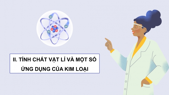 Giáo án điện tử Hóa học 12 cánh diều Bài 13: Cấu tạo và tính chất vật lí của kim loại