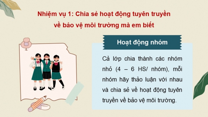 Giáo án điện tử Hoạt động trải nghiệm 9 chân trời bản 2 Chủ đề 6 Tuần 24