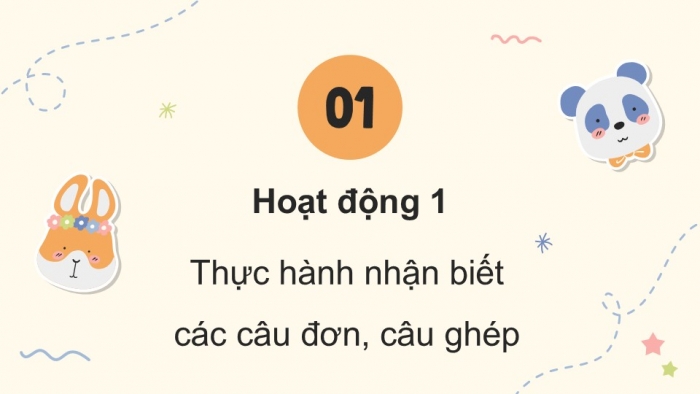 Giáo án điện tử Tiếng Việt 5 cánh diều Bài 11: Luyện tập về câu đơn và câu ghép