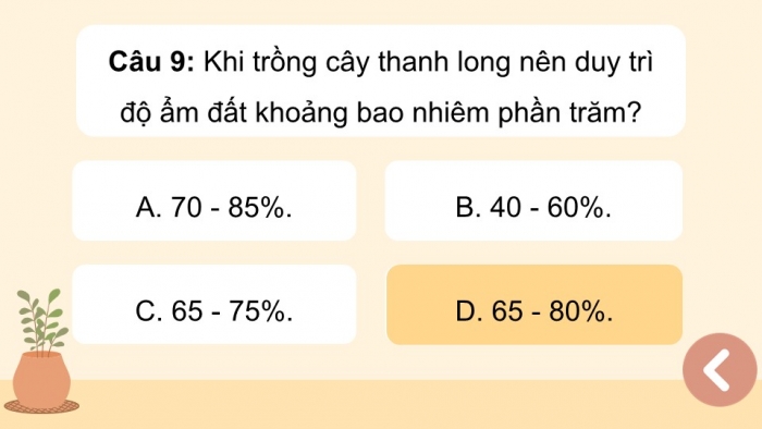 Giáo án điện tử Công nghệ 9 Trồng cây ăn quả Cánh diều Bài Ôn tập