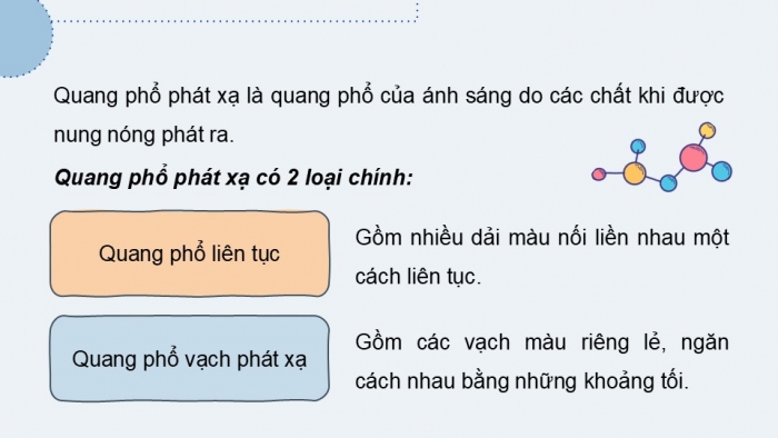 Giáo án điện tử chuyên đề Vật lí 12 kết nối Bài 11: Quang phổ vạch của nguyên tử