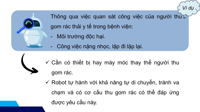 Giáo án điện tử chuyên đề Công nghệ 12 Điện - Điện tử Kết nối Bài 8: Hình thành ý tưởng, lập kế hoạch cho dự án thiết kế và chế tạo robot tự hành