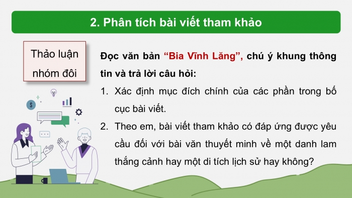 Giáo án điện tử Ngữ văn 9 kết nối Bài 9: Viết bài thuyết trình về một danh lam thắng cảnh hay một di tích lịch sử