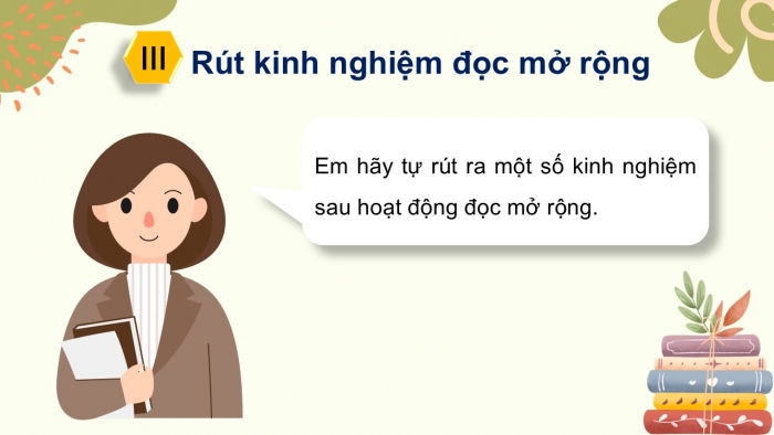 Giáo án điện tử Ngữ văn 9 kết nối Bài 9: Đọc mở rộng