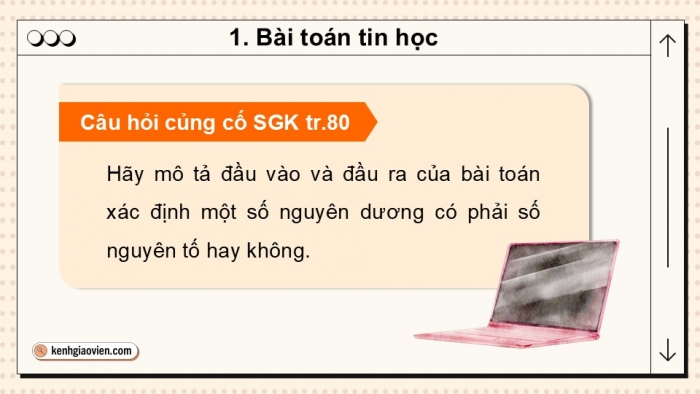 Giáo án điện tử Tin học 9 kết nối Bài 15: Bài toán tin học