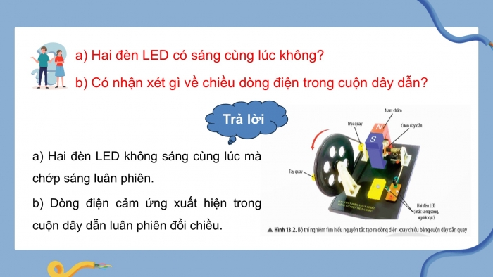 Giáo án điện tử KHTN 9 chân trời - Phân môn Vật lí Bài 13: Dòng điện xoay chiều