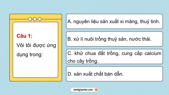 Giáo án điện tử KHTN 9 chân trời - Phân môn Hoá học Bài Ôn tập chủ đề 10