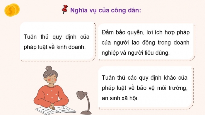 Giáo án điện tử Công dân 9 chân trời Bài 10: Quyền tự do kinh doanh và nghĩa vụ nộp thuế