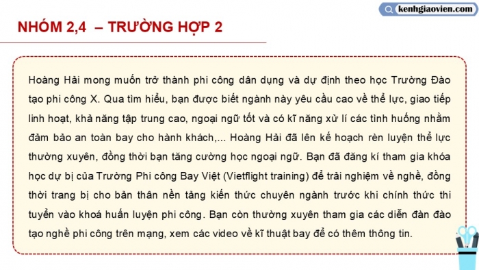 Giáo án điện tử Hoạt động trải nghiệm 12 kết nối Chủ đề 10 Tuần 1