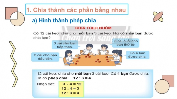 Giáo án PPT Toán 2 chân trời bài Phép chia