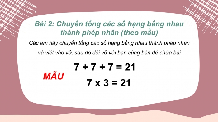 Giáo án PPT Toán 2 cánh diều bài Phép nhân