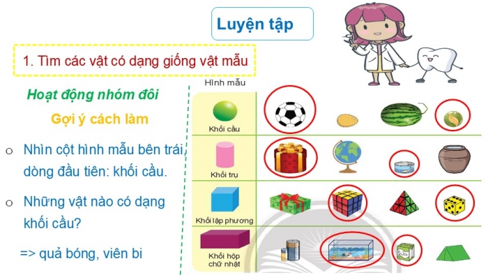 Giáo án PPT Toán 2 chân trời bài Khối trụ – Khối cầu