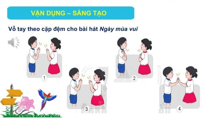 Giáo án PPT Âm nhạc 2 cánh diều Tiết 1: Hát Ngày mùa vui, Vận dụng – Sáng tạo Vỗ tay theo cặp đệm cho bài hát Ngày mùa vui