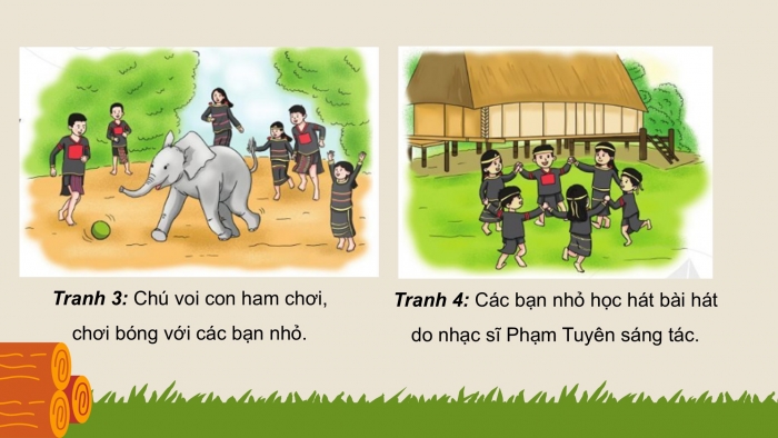 Giáo án PPT Âm nhạc 2 cánh diều Tiết 33: Nhạc cụ, Thường thức âm nhạc Câu chuyện âm nhạc Bài hát về chú voi con, Vận dụng – Sáng tạo Tìm những từ ẩn trong ô chữ