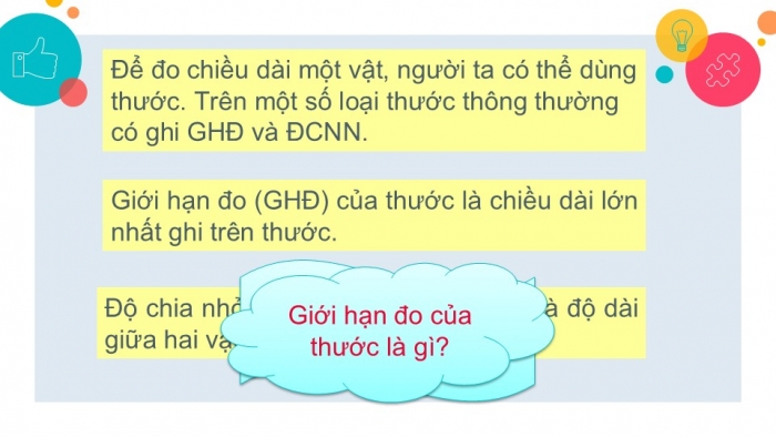 Giáo án PPT KHTN 6 chân trời Bài 4: Đo chiều dài