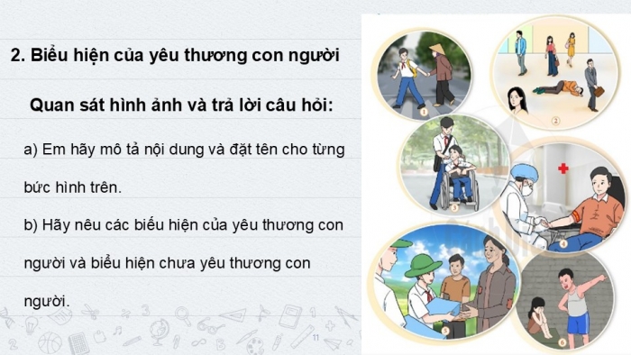 Giáo án PPT Công dân 6 cánh diều Bài 2: Yêu thương con người