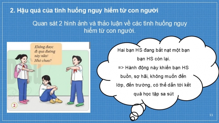 Giáo án PPT Công dân 6 cánh diều Bài 7: Ứng phó với các tình huống nguy hiểm từ con người