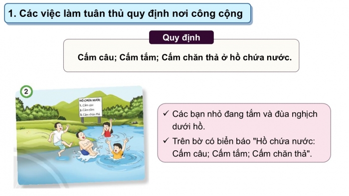 Giáo án PPT Đạo đức 2 chân trời Bài 15: Thực hiện quy định nơi công cộng