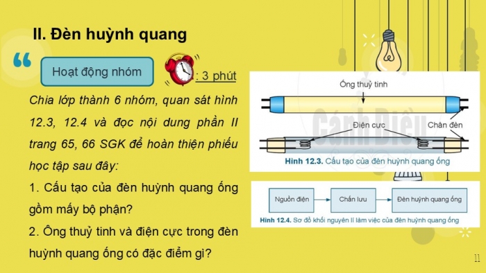 Giáo án PPT Công nghệ 6 cánh diều Bài 12: Đèn điện