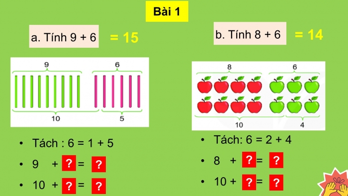 Giáo án PPT Toán 2 kết nối Bài 7: Phép cộng (qua 10) trong phạm vi 20