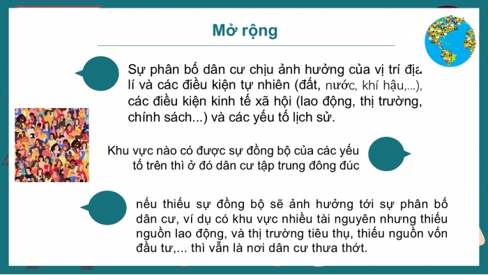 Giáo án PPT Địa lí 6 cánh diều Bài 24: Dân số thế giới. Sự phân bố dân cư thế giới. Các thành phố lớn trên thế giới