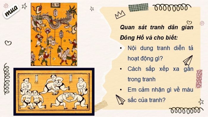 Giáo án PPT Mĩ thuật 6 cánh diều Bài 11: Ngày hội quê em