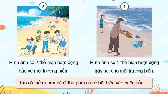 Giáo án điện tử Mĩ thuật 5 cánh diều Bài 10: Bảo vệ môi trường biển