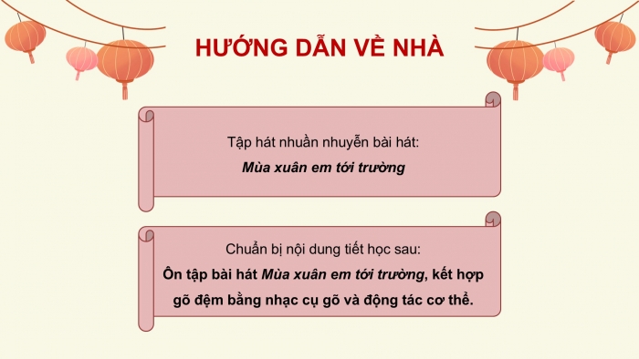 Giáo án PPT Âm nhạc 6 cánh diều Tiết 1: Hát bài Mùa xuân em tới trường, Trải nghiệm và khám phá