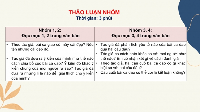 Giáo án PPT Ngữ văn 6 cánh diều Bài 4: Vẻ đẹp của một bài ca dao