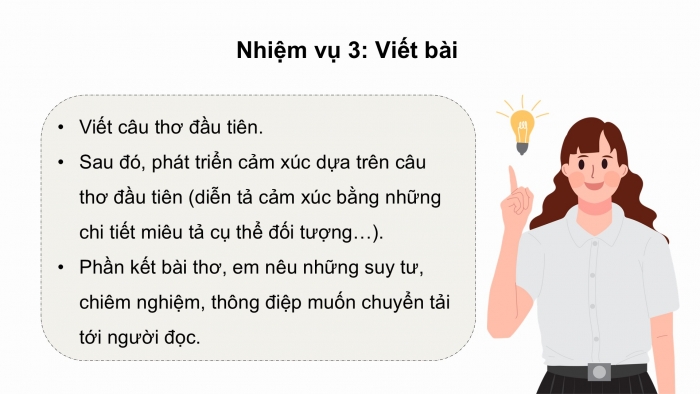 Giáo án điện tử Ngữ văn 9 kết nối Bài 7: Tập làm một bài thơ tám chữ