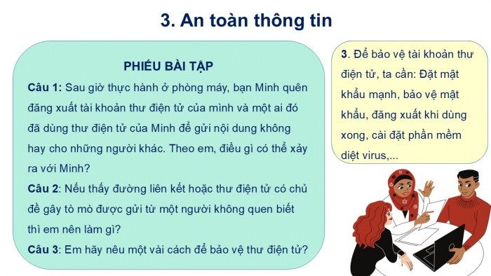 Giáo án PPT Tin học 6 kết nối Bài 9: An toàn thông tin trên Internet