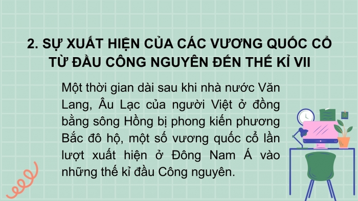 Giáo án PPT Lịch sử 6 chân trời Bài 12: Các vương quốc ở Đông Nam Á trước thế kỉ X