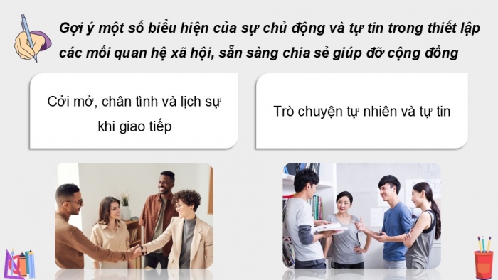 Giáo án điện tử Hoạt động trải nghiệm 12 cánh diều Chủ đề 5: Chủ động tham gia các hoạt động xã hội (P1)