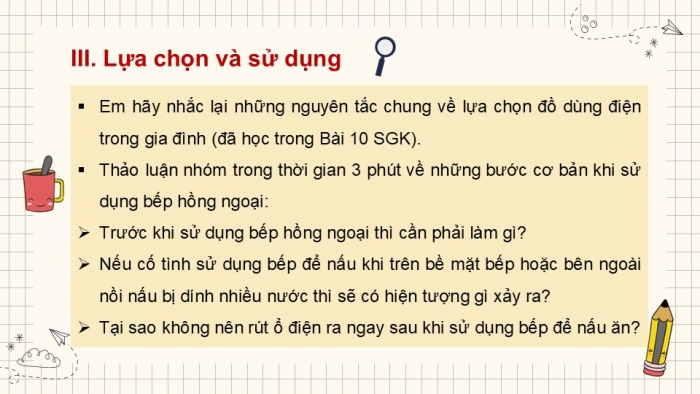 Giáo án PPT Công nghệ 6 kết nối Bài 13: Bếp hồng ngoại