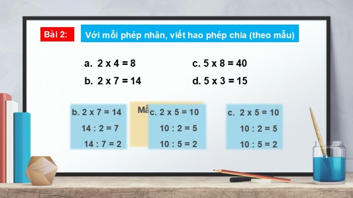 Giáo án PPT Toán 2 kết nối Bài 41: Phép chia